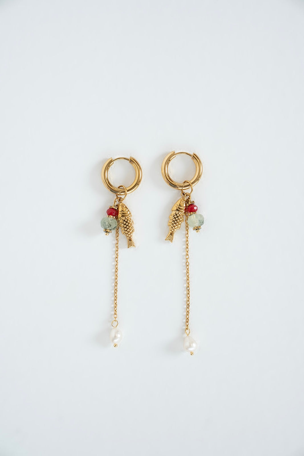 Fishing drop earrings