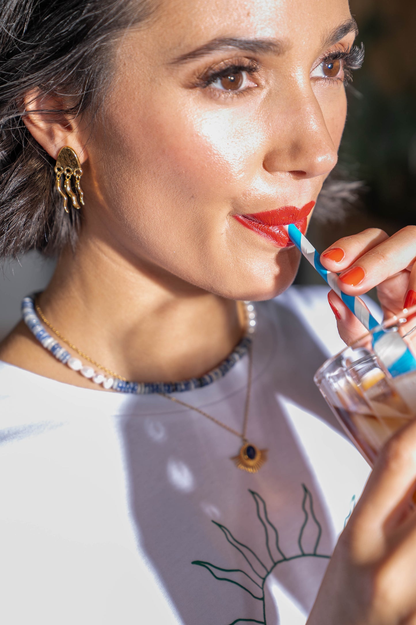 Alba Medusa drop Earring