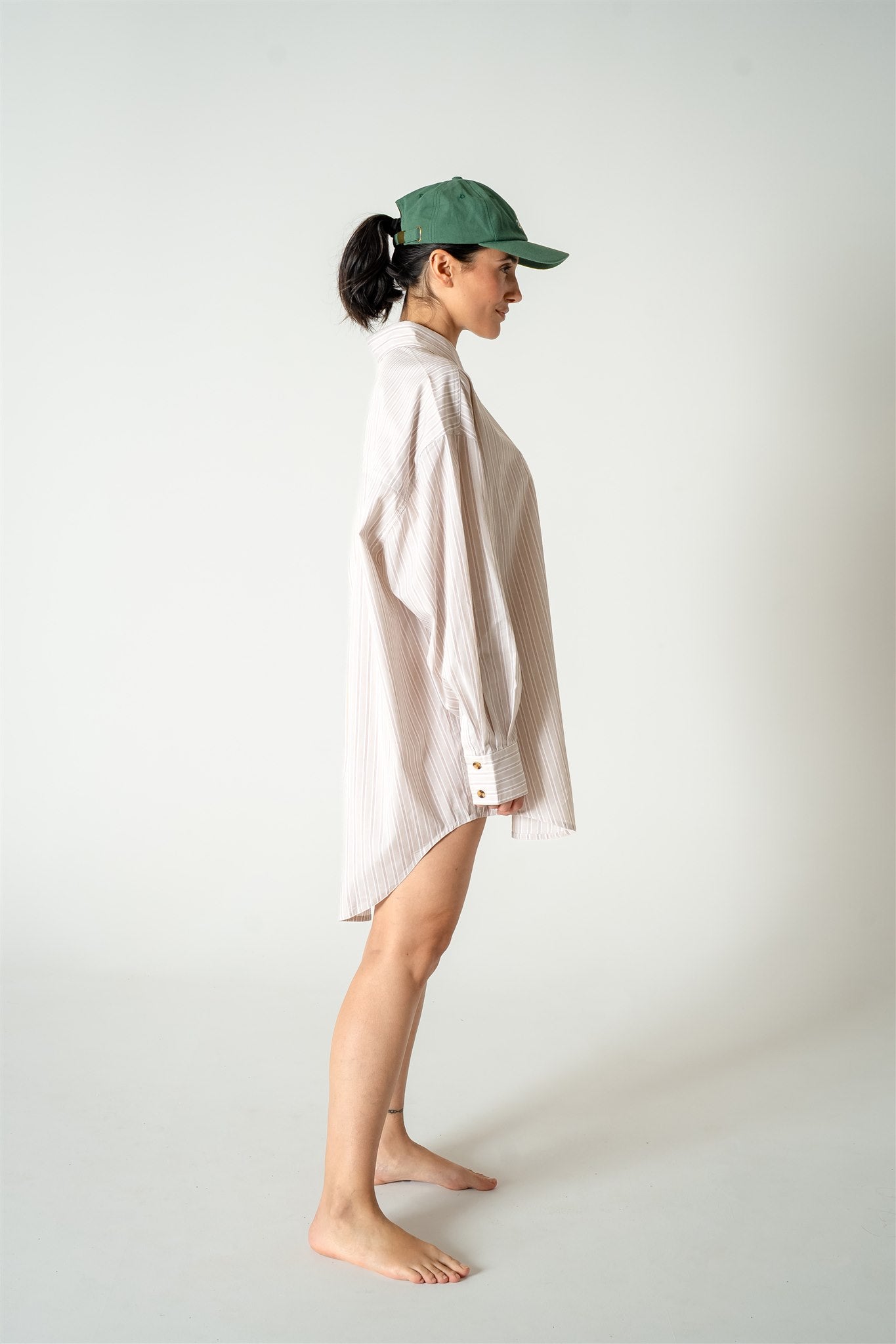Abbie Isola Swing Oversize boyfriend Stripe Shirt