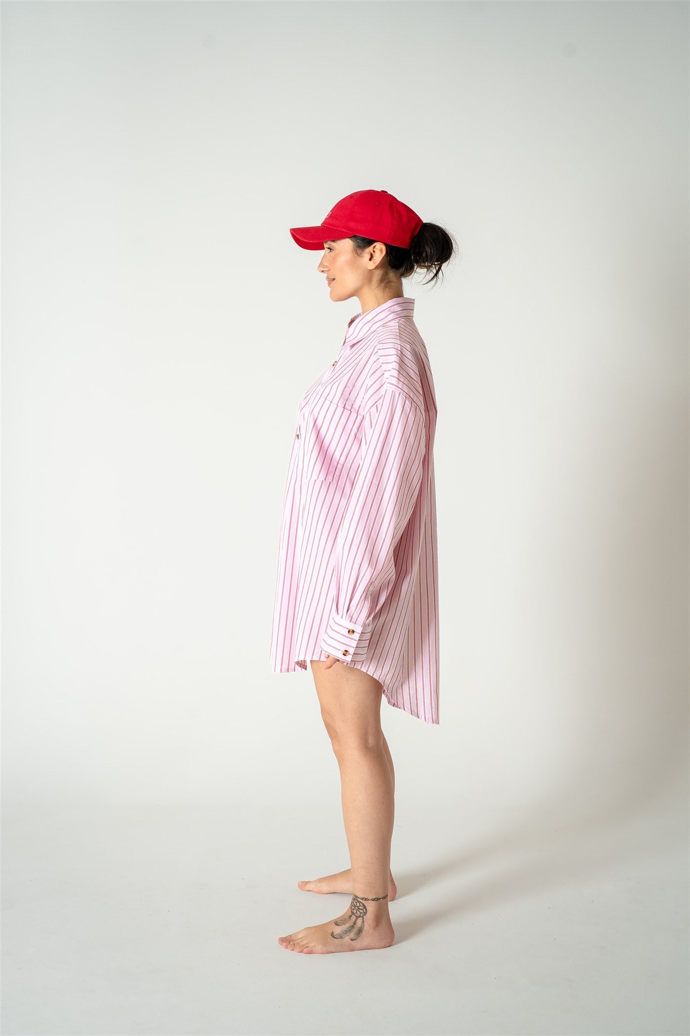 Abbie Isola Swing Oversize boyfriend Stripe Shirt