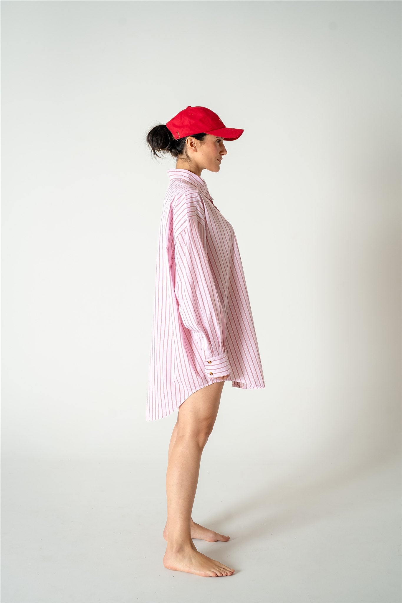 Abbie Isola Swing Oversize boyfriend Stripe Shirt