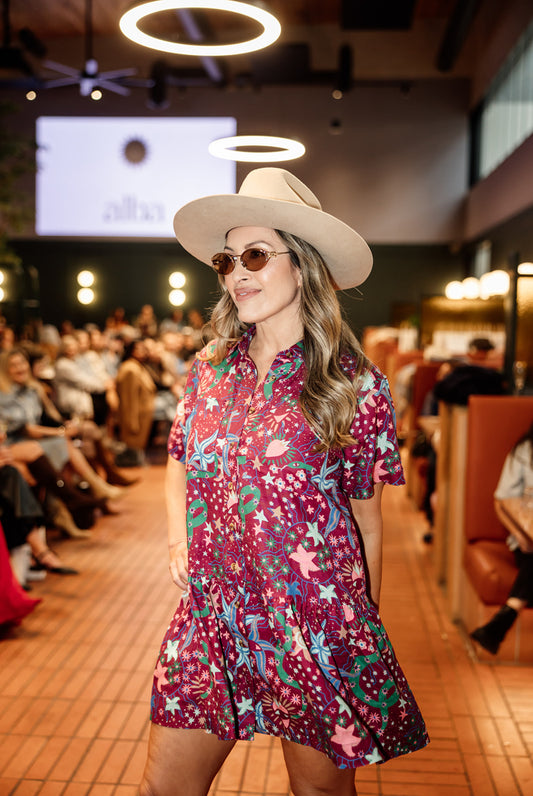Gina Short Sleeve Pocket Dress-I’ll mare multi print