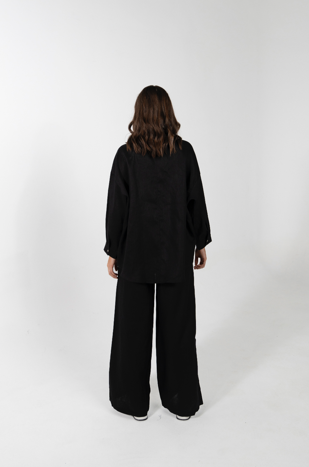 PINA  RELAXED OVERSIZE SWING POCKET SHIRT- NERO